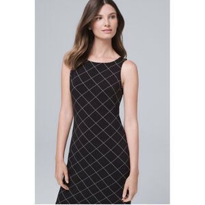 WHBM black And White Jersey Shift Dress With‎ Hardware Accents XS